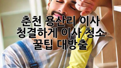 춘천 용산리 이사, ✨청결하게! 이사 청소 꿀팁 대방출✨