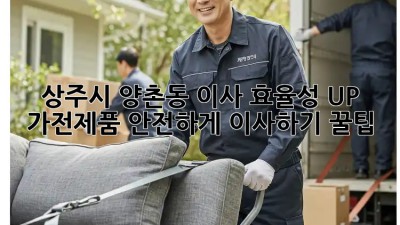 상주시 양촌동 이사 효율성 UP! 가전제품 안전하게 이사하기 꿀팁 ✨